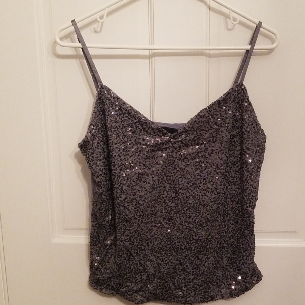 Grey Sequin Limited Tank NWT